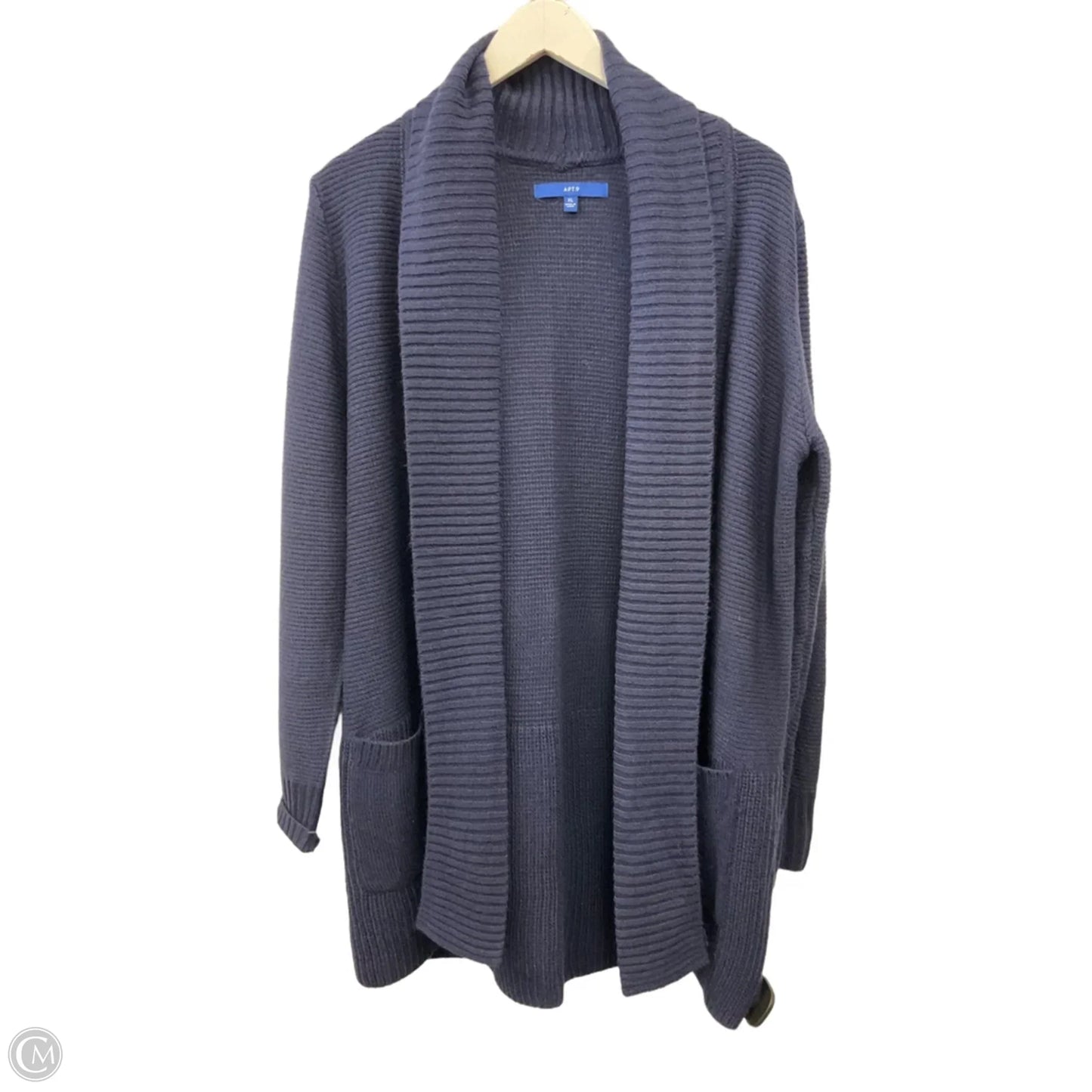Sweater Cardigan By Apt 9 In Navy, Size: Xl
