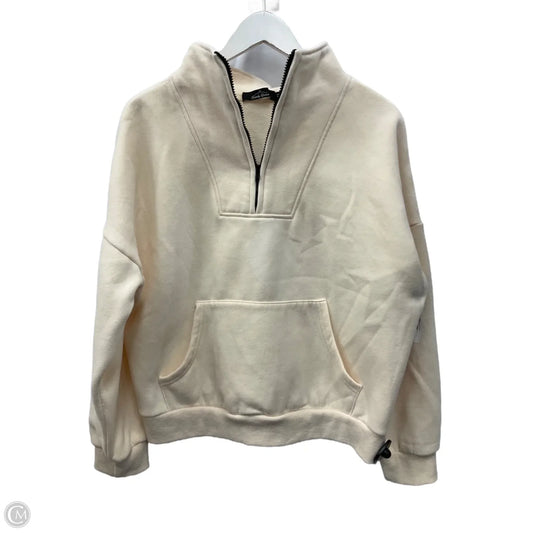 Sweatshirt Collar By Trendy Queen In Cream, Size: M