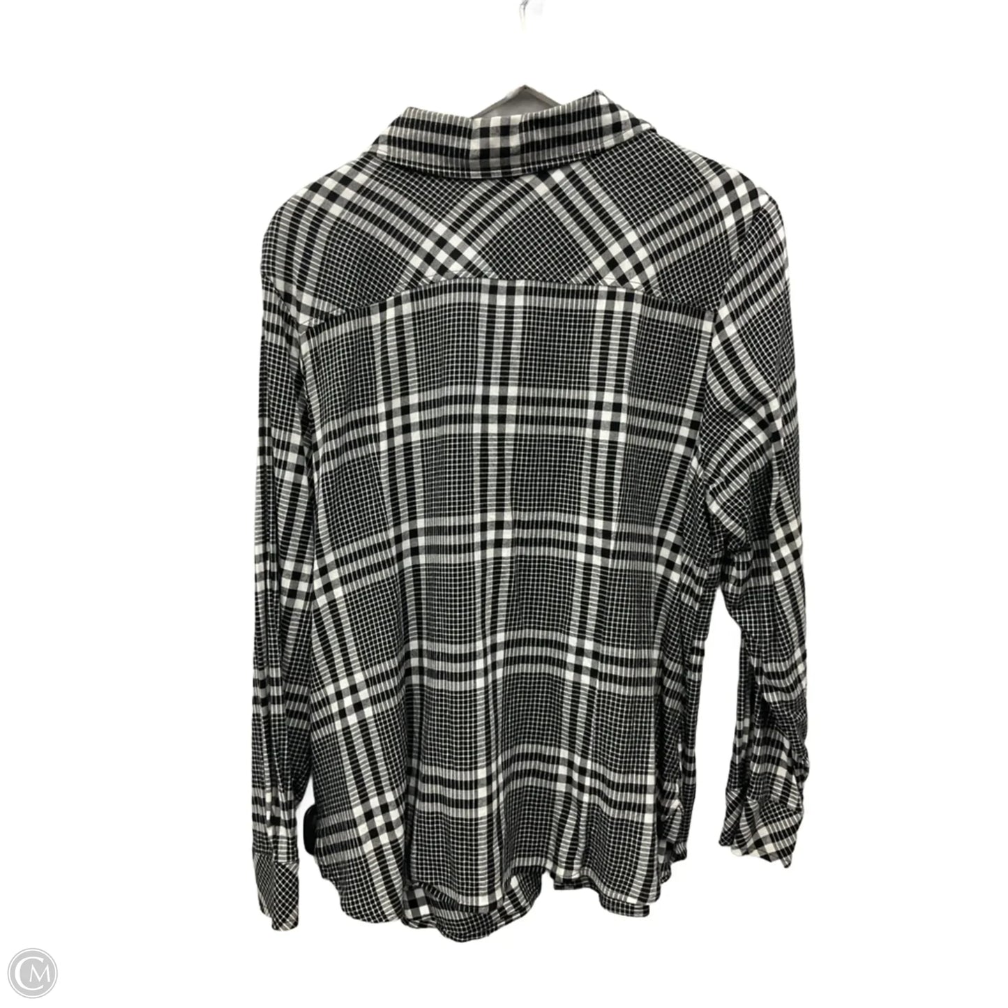 Top Long Sleeve By Christopher And Banks In Black & White, Size: Xl