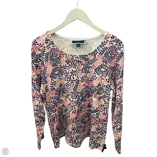 Top Long Sleeve By Karen Scott In Pink & Purple, Size: Xl