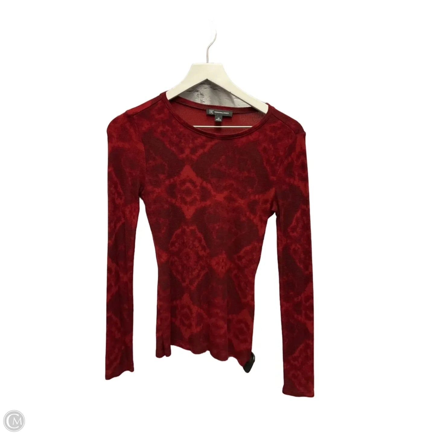 Top Long Sleeve By Inc In Red, Size: Xs