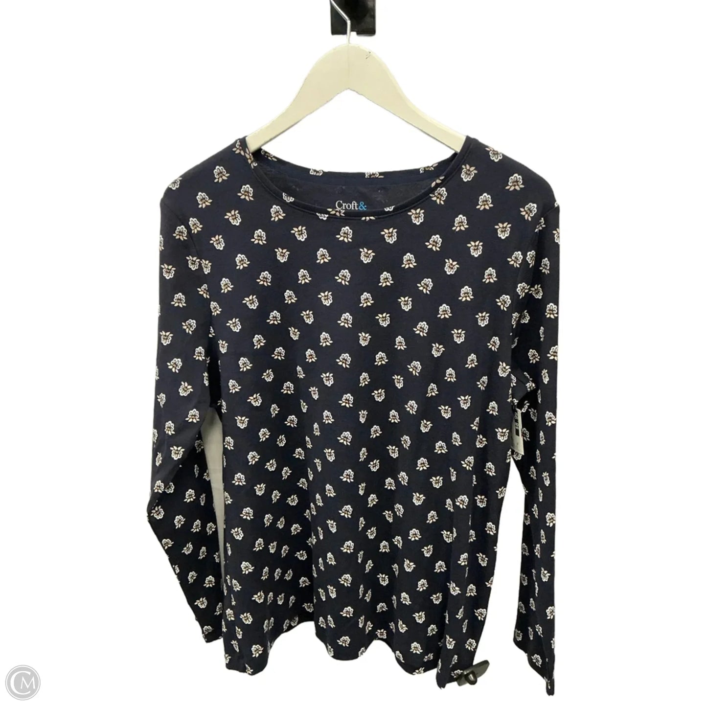 Top Long Sleeve By Croft And Barrow In Navy, Size: Xl