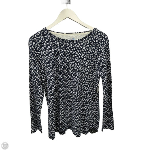 Top Long Sleeve By Croft And Barrow In Navy, Size: Xl