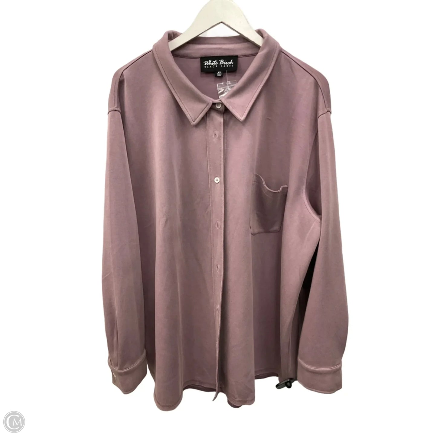 Top Long Sleeve By White Birch In Purple, Size: 2x