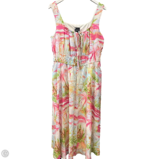 Dress Casual Midi By Clothes Mentor In Multi-colored, Size: 16