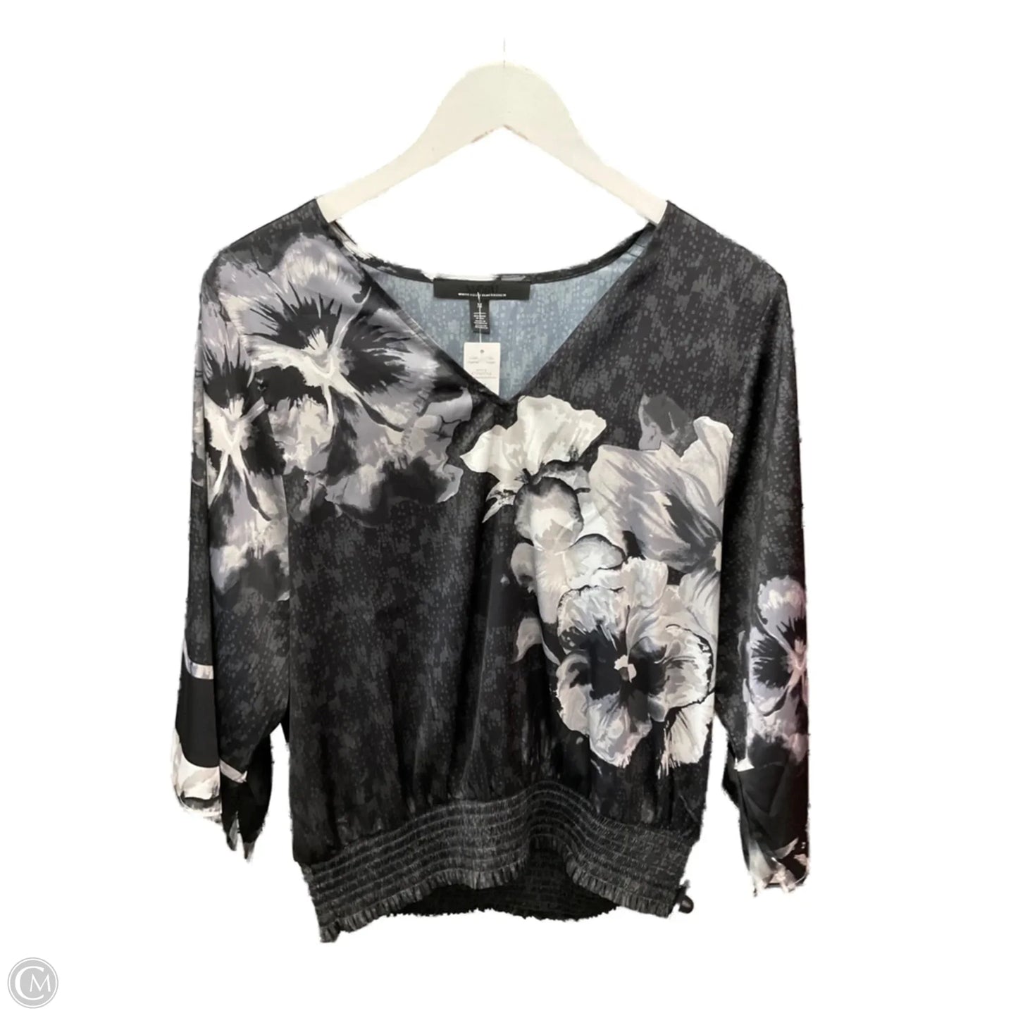 Top Long Sleeve By White House Black Market In Black, Size: M