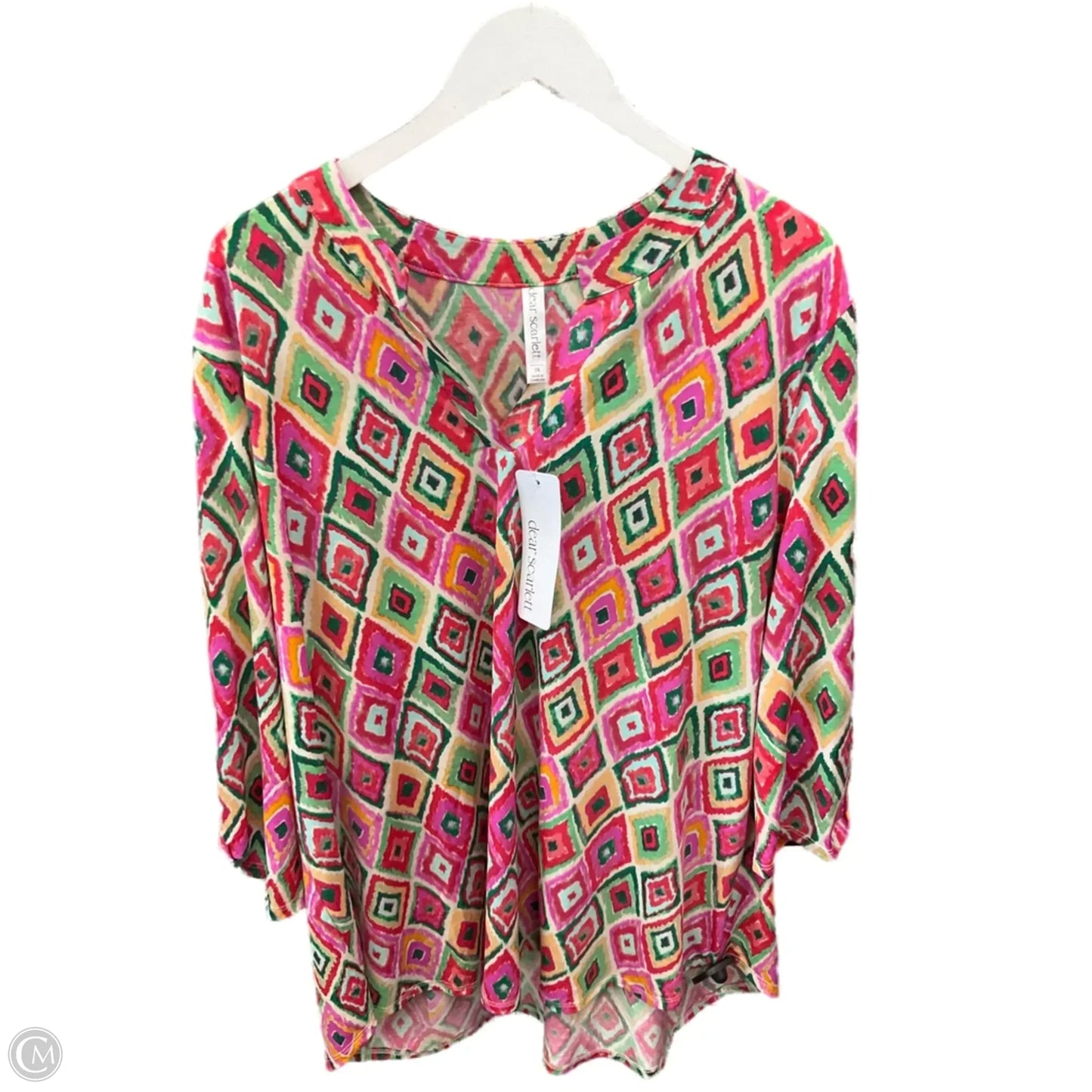 Top Long Sleeve By Clothes Mentor In Pink, Size: 3x