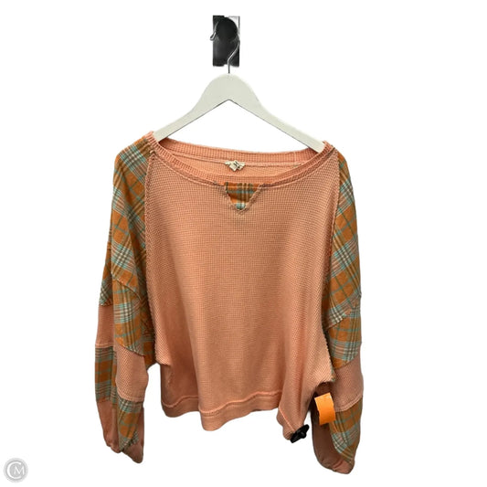 Top Long Sleeve By Pol In Orange, Size: L
