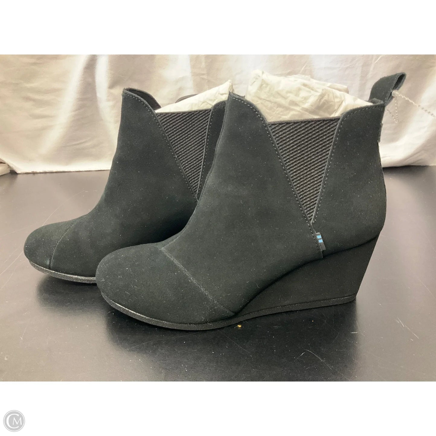 Boots Ankle Heels By Toms In Black, Size: 7.5