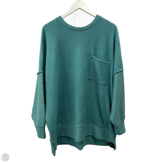 Sweatshirt Crewneck By Zenana In Teal, Size: 2x