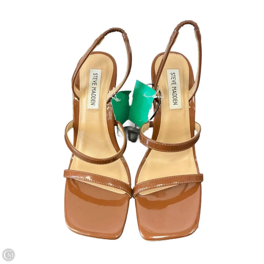 Sandals Heels Stiletto By Steve Madden In Brown, Size: 8