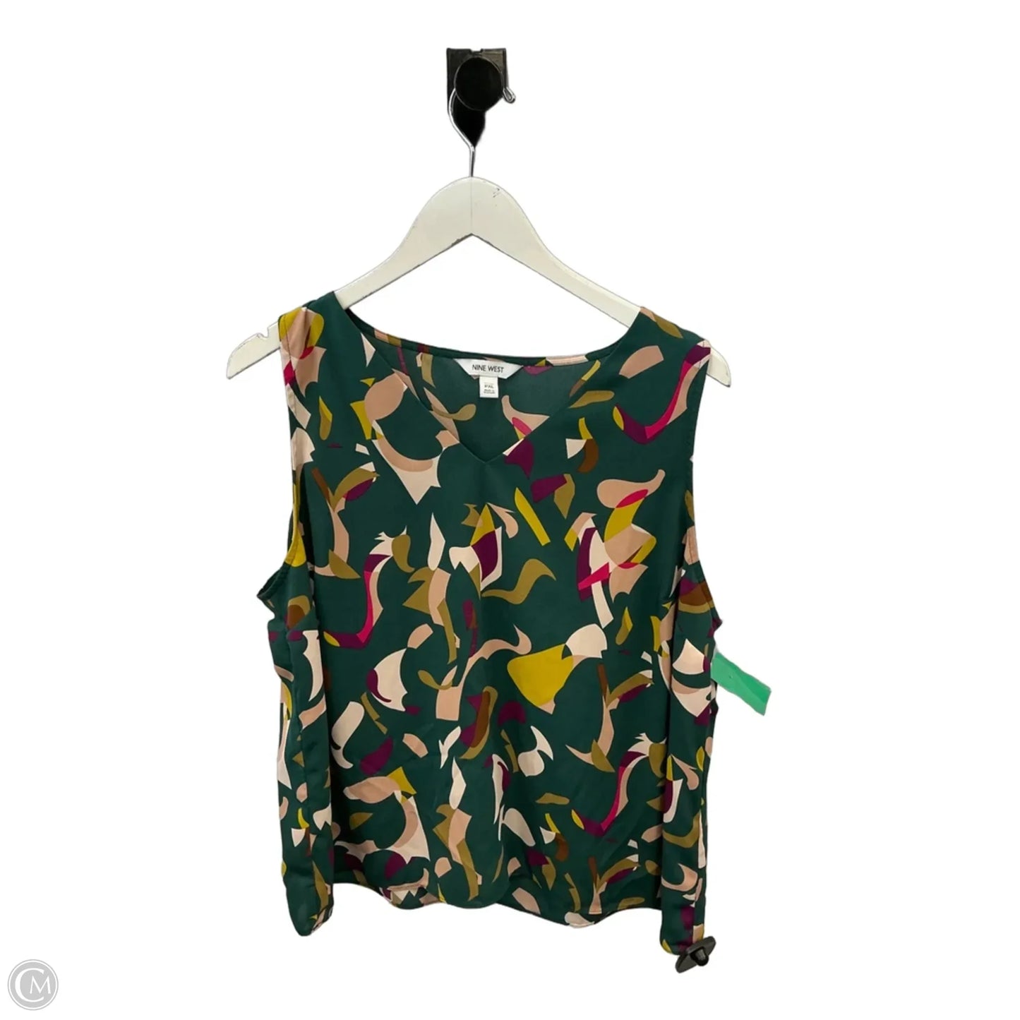 Top Sleeveless By Nine West In Teal, Size: Xlp