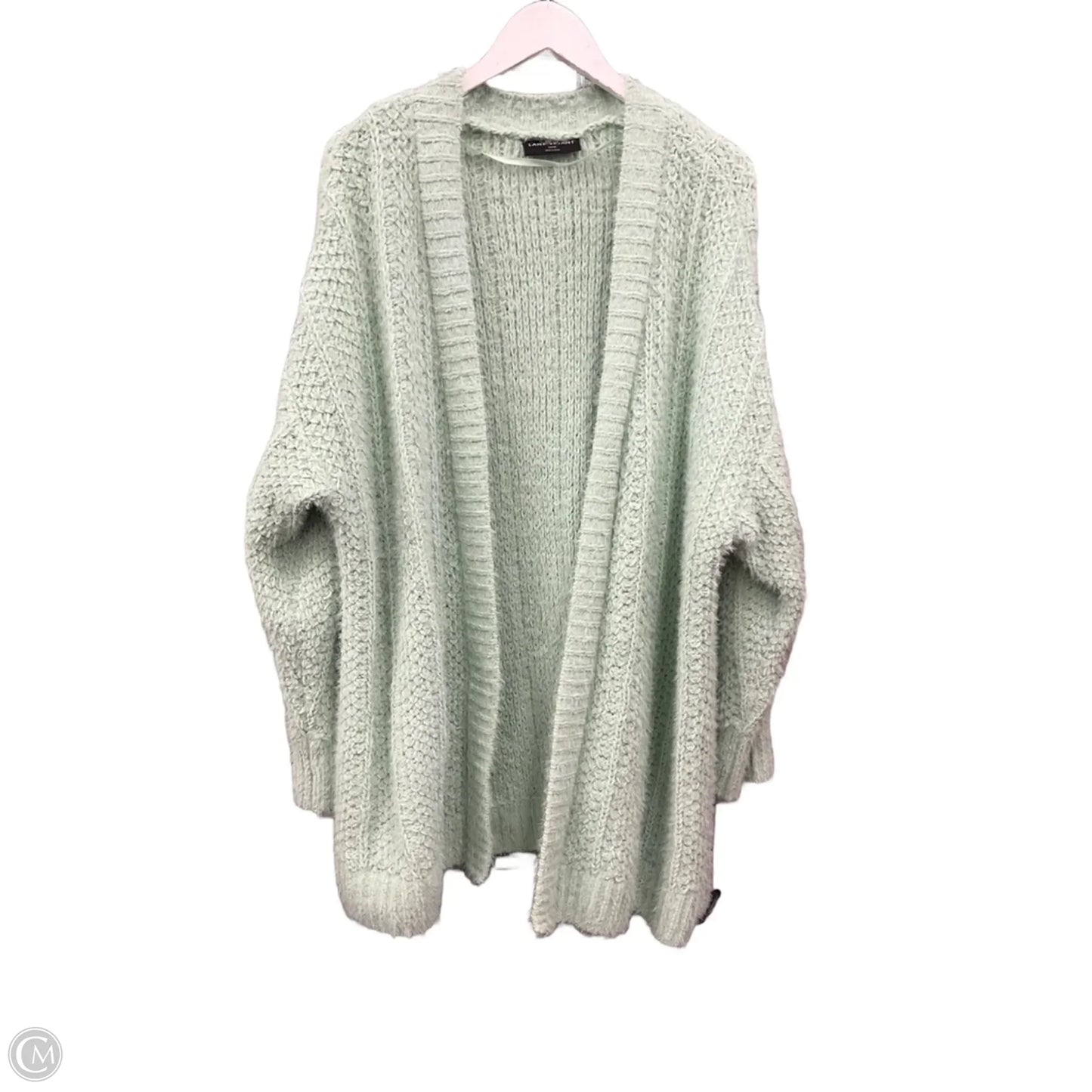 Sweater Cardigan By Lane Bryant In Green, Size: 3x