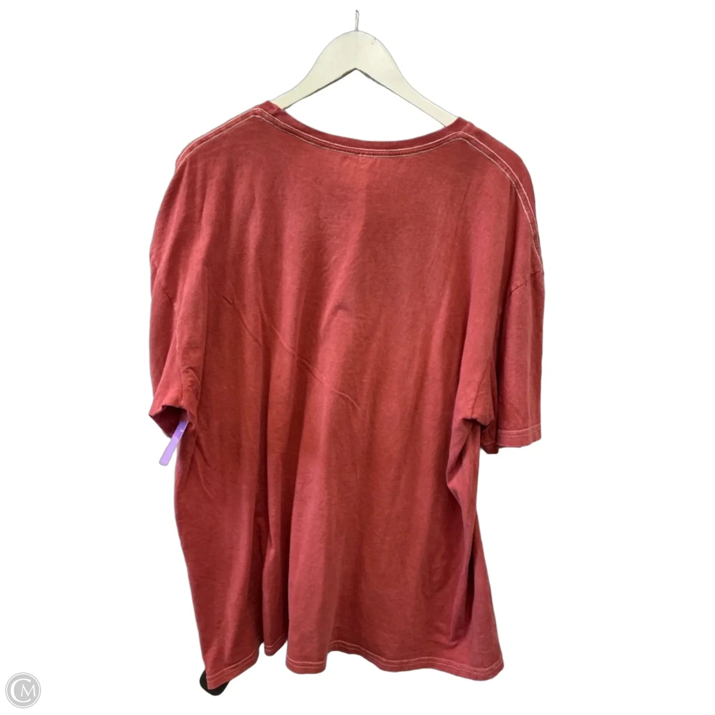 Top Short Sleeve By Maurices In Pink, Size: Xxl