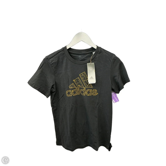 Athletic Top Short Sleeve By Adidas In Grey, Size: Xs