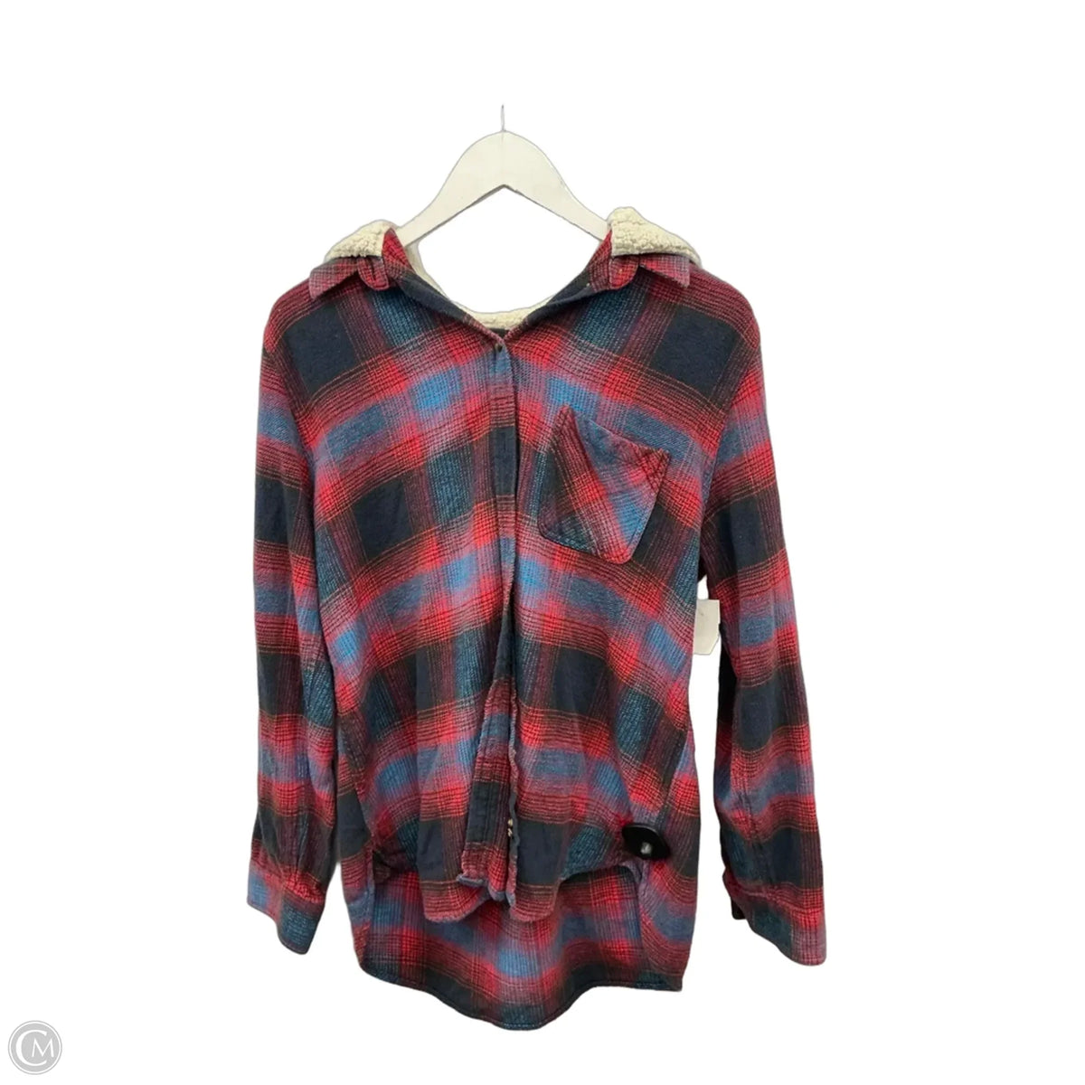 Jacket Shirt By American Eagle In Red, Size: Xl