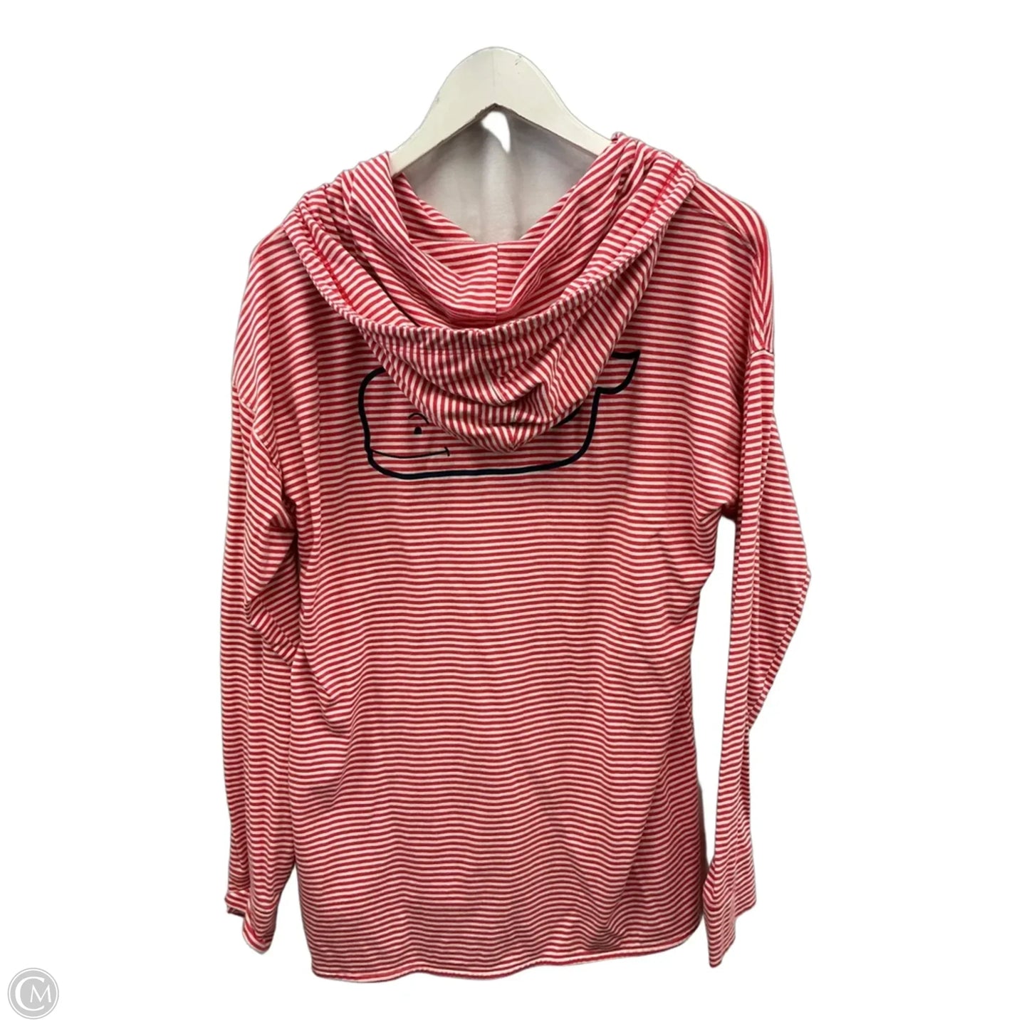 Athletic Top Long Sleeve Hoodie By Vineyard Vines In Coral, Size: L
