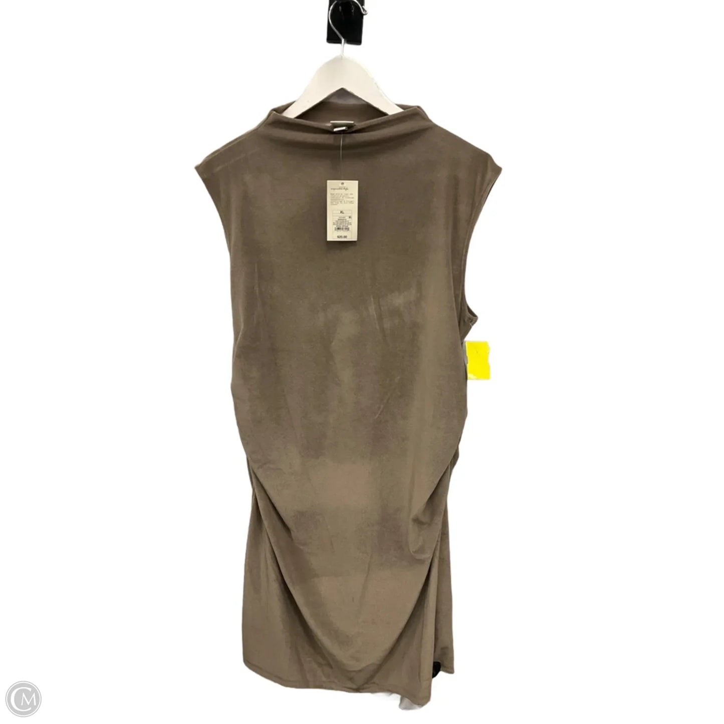 Dress Casual Midi By A New Day In Tan, Size: Xl