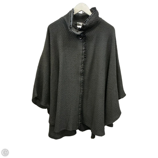 Poncho By Clothes Mentor In Black, Size: Osfm