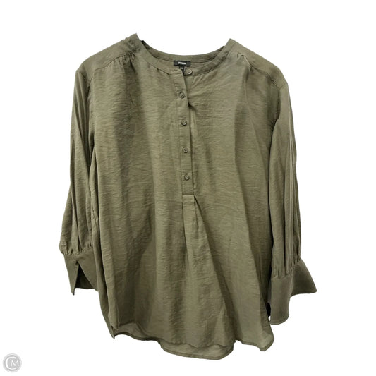 Top 3/4 Sleeve By Express In Green, Size: S