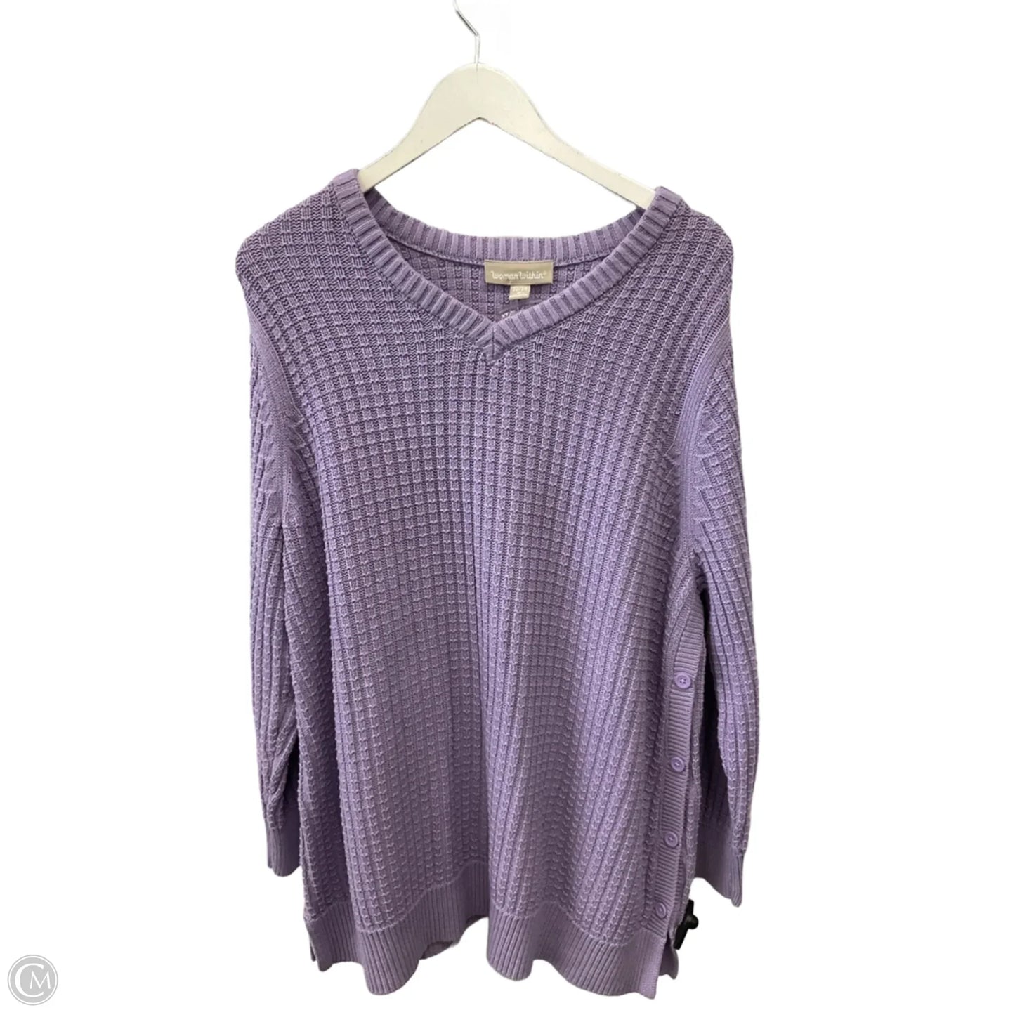 Sweater By Woman Within In Purple, Size: 3x