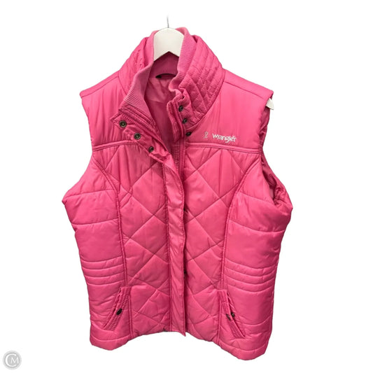 Vest Puffer & Quilted By Wrangler In Pink, Size: Xxl