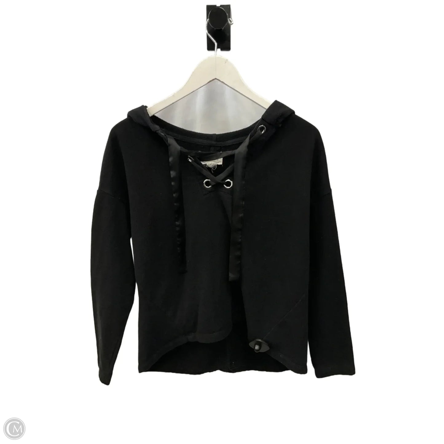 Sweatshirt Hoodie By For The Republic In Black, Size: S