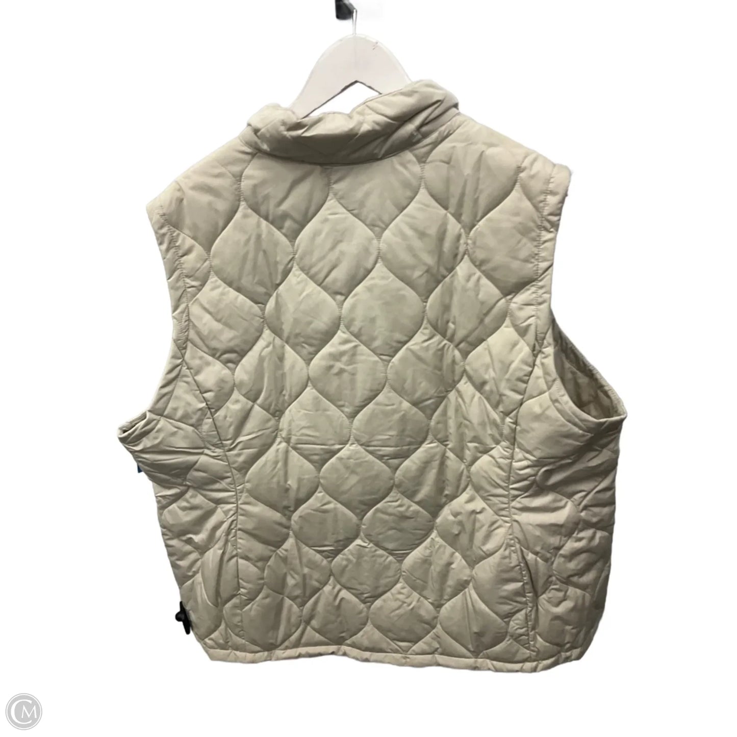 Vest Puffer & Quilted By Free Country In Cream, Size: Xxl