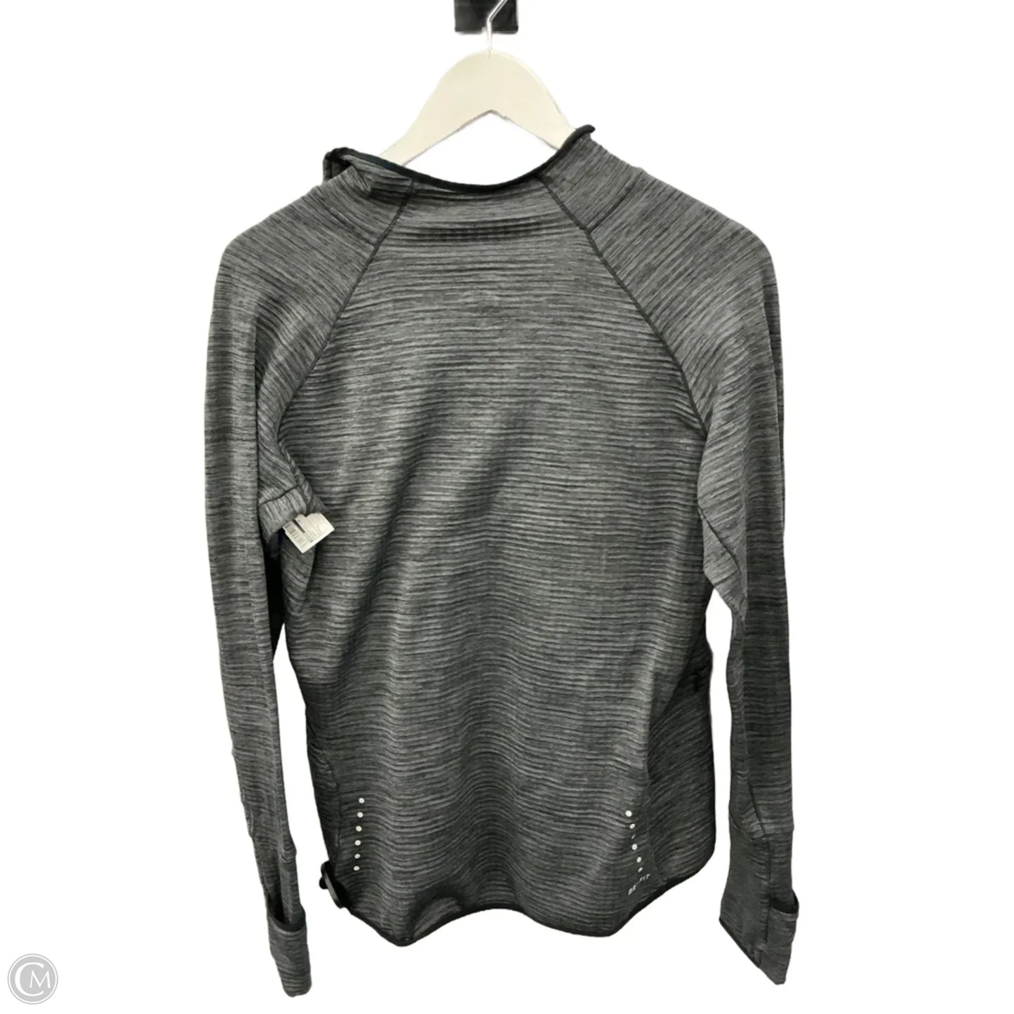 Athletic Top Long Sleeve Crewneck By Nike In Grey, Size: L