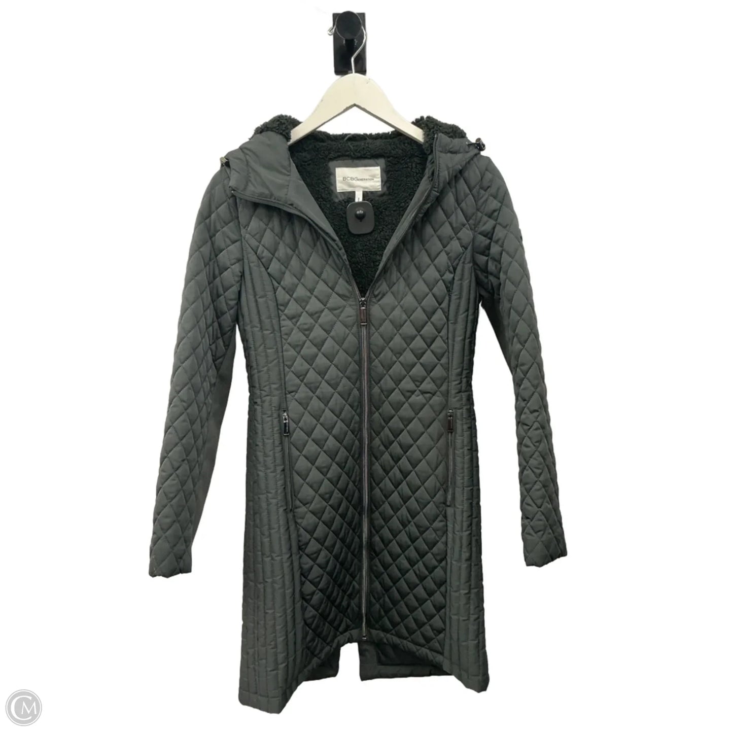 Coat Puffer & Quilted By Bcbgeneration In Grey, Size: Xs