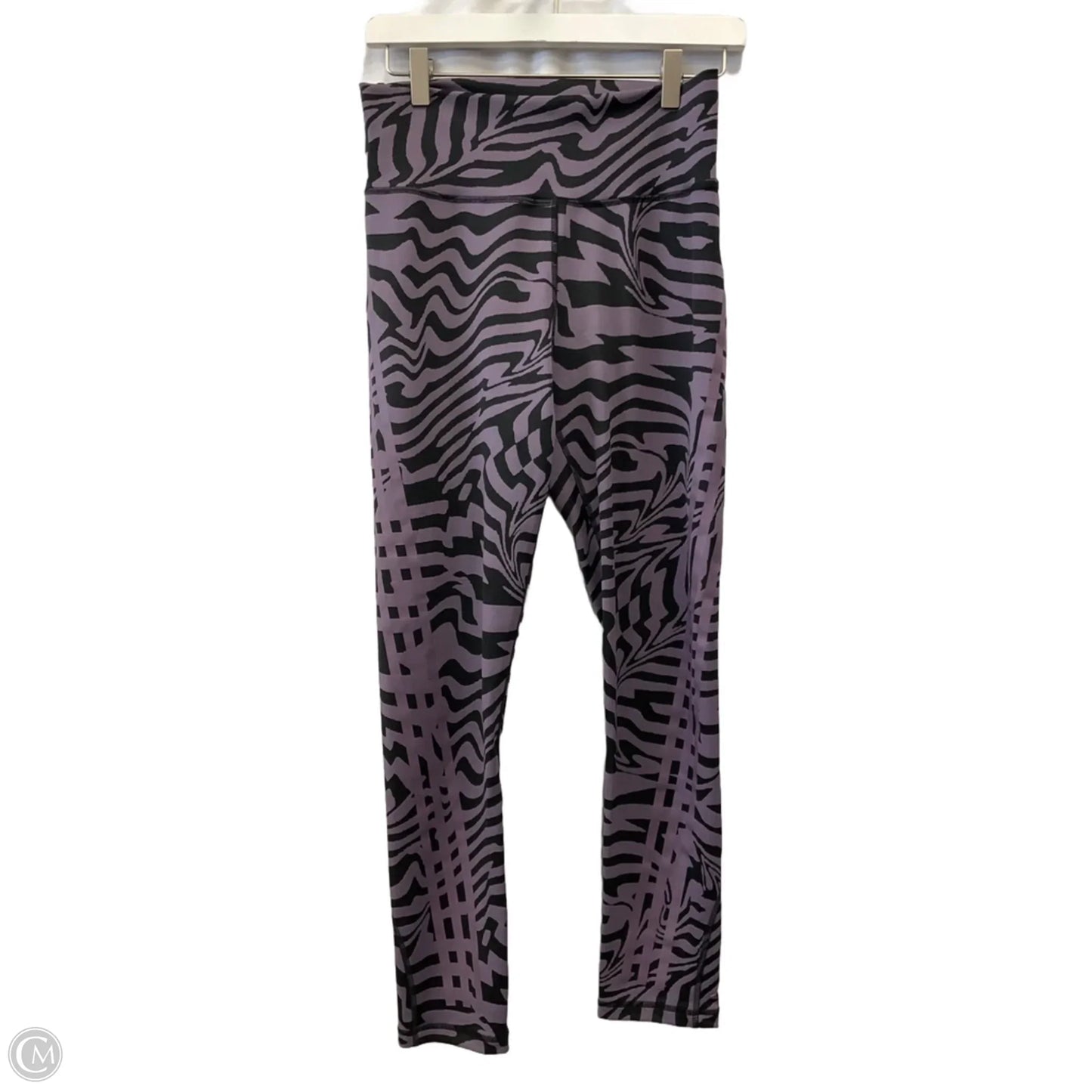Athletic Leggings By Adidas In Black & Purple, Size: L