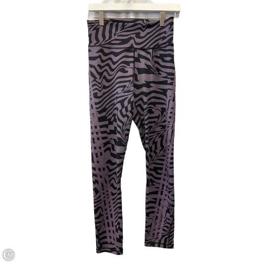 Athletic Leggings By Adidas In Black & Purple, Size: L