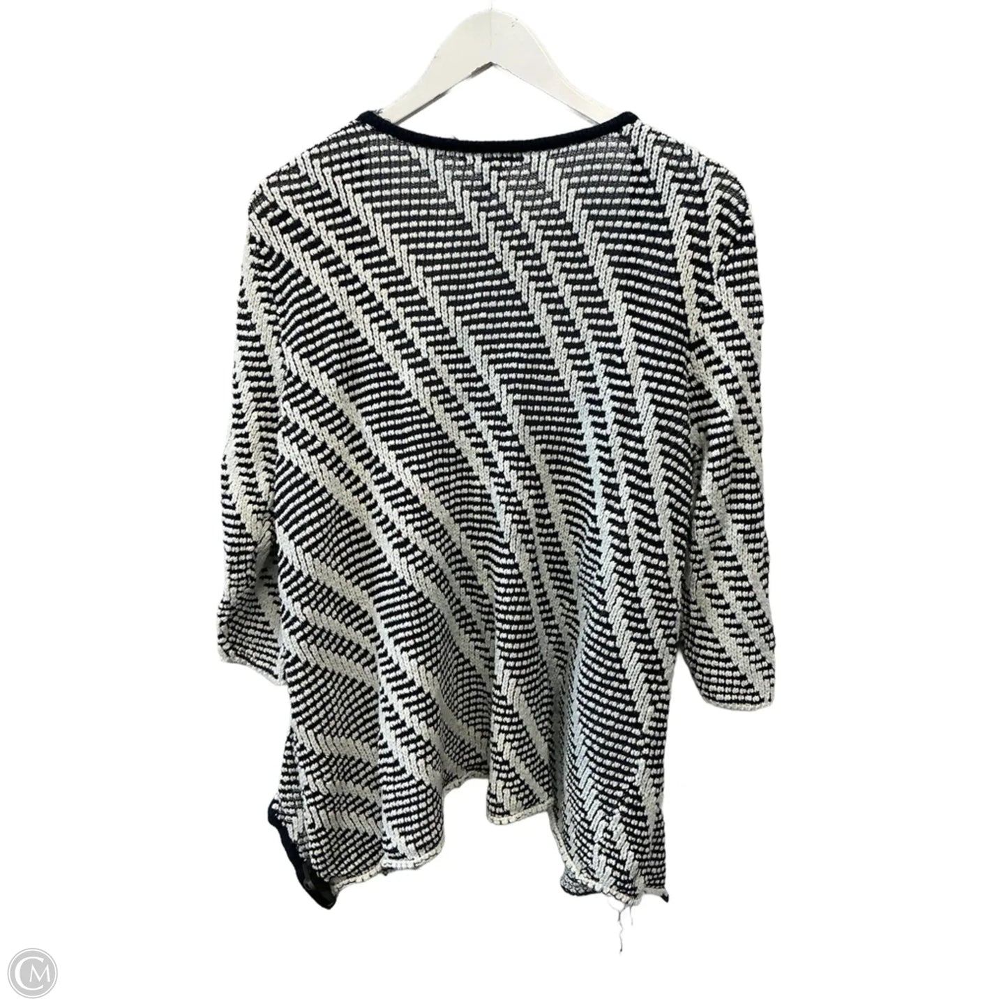 Cardigan By Christopher And Banks In Blue & White, Size: Xl