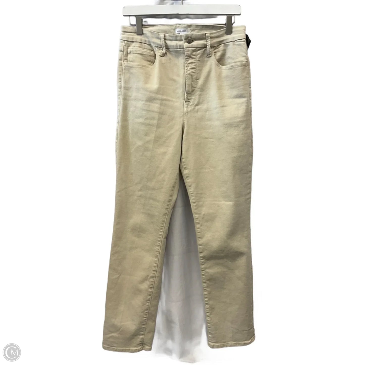 Jeans Straight By Good American In Cream, Size: 10