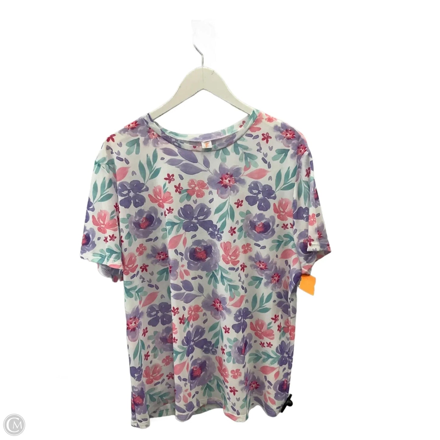 Top Short Sleeve By Clothes Mentor In Floral Print, Size: 3x