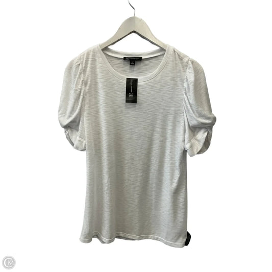 Top Short Sleeve By Inc In White, Size: L