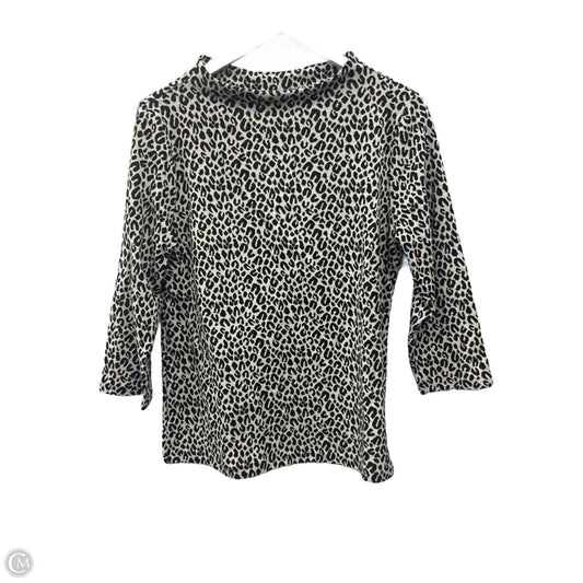 Top 3/4 Sleeve By Talbots In Animal Print, Size: M