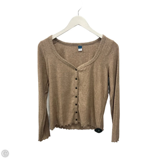 Top Long Sleeve By Old Navy In Taupe, Size: M