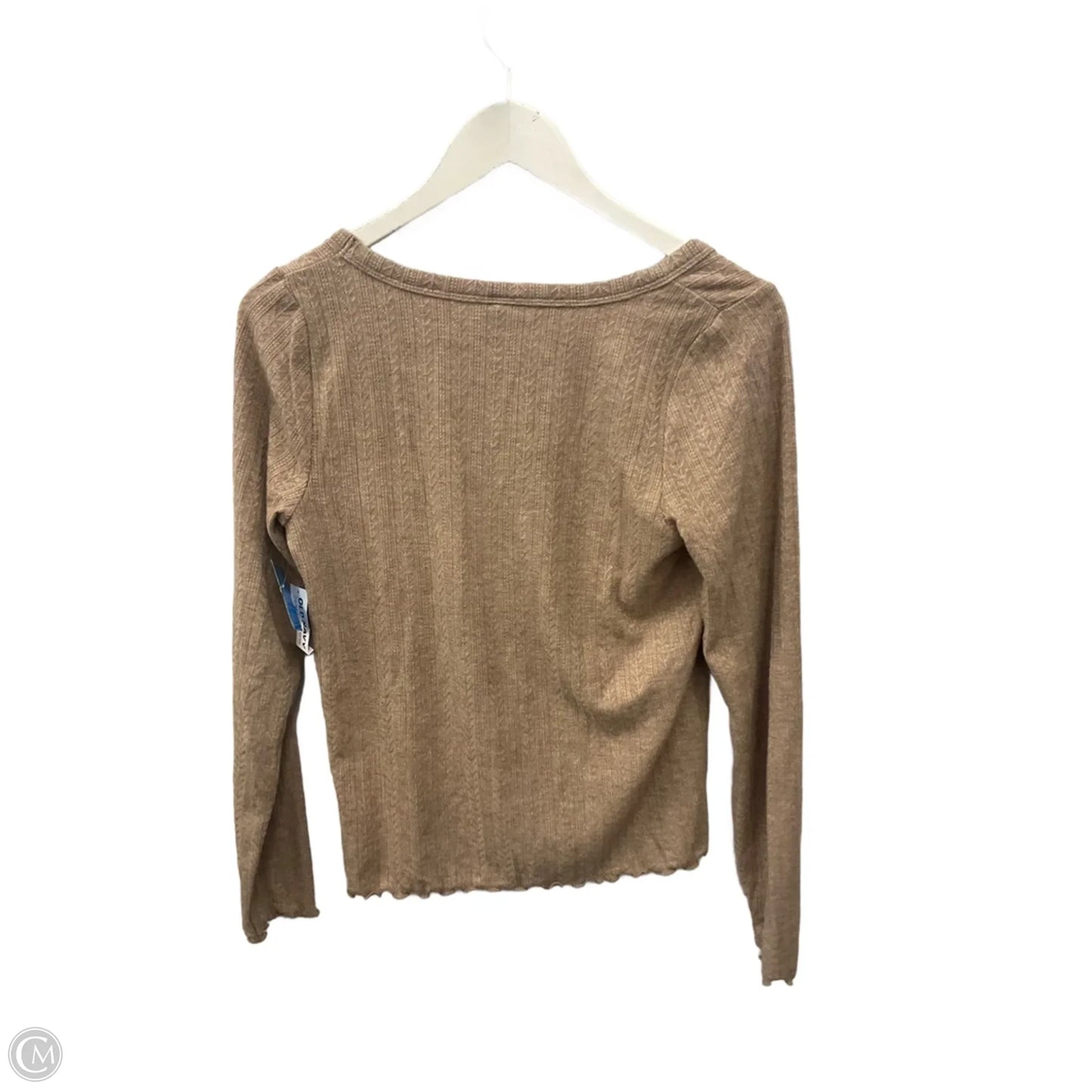 Top Long Sleeve By Old Navy In Taupe, Size: M