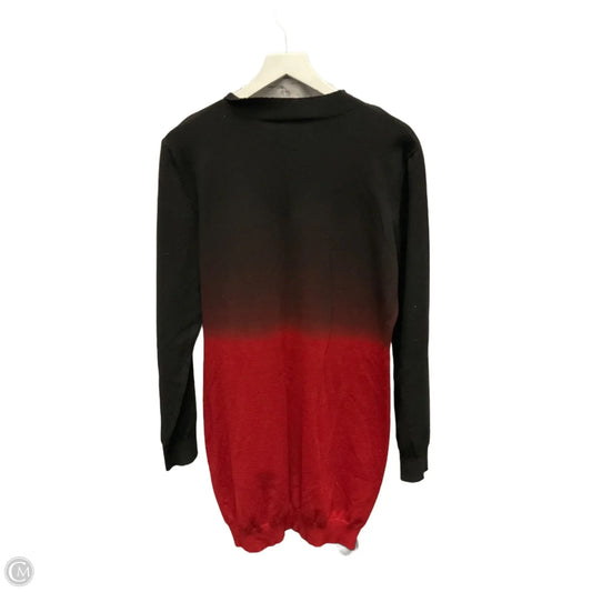 Dress Sweater By Clothes Mentor In Black & Red, Size: Xl