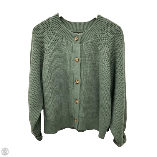 Sweater Cardigan By Banana Republic In Green, Size: L