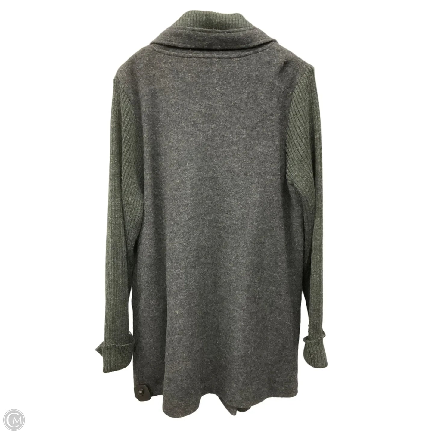 Coat Wool By Clothes Mentor In Grey, Size: 1x