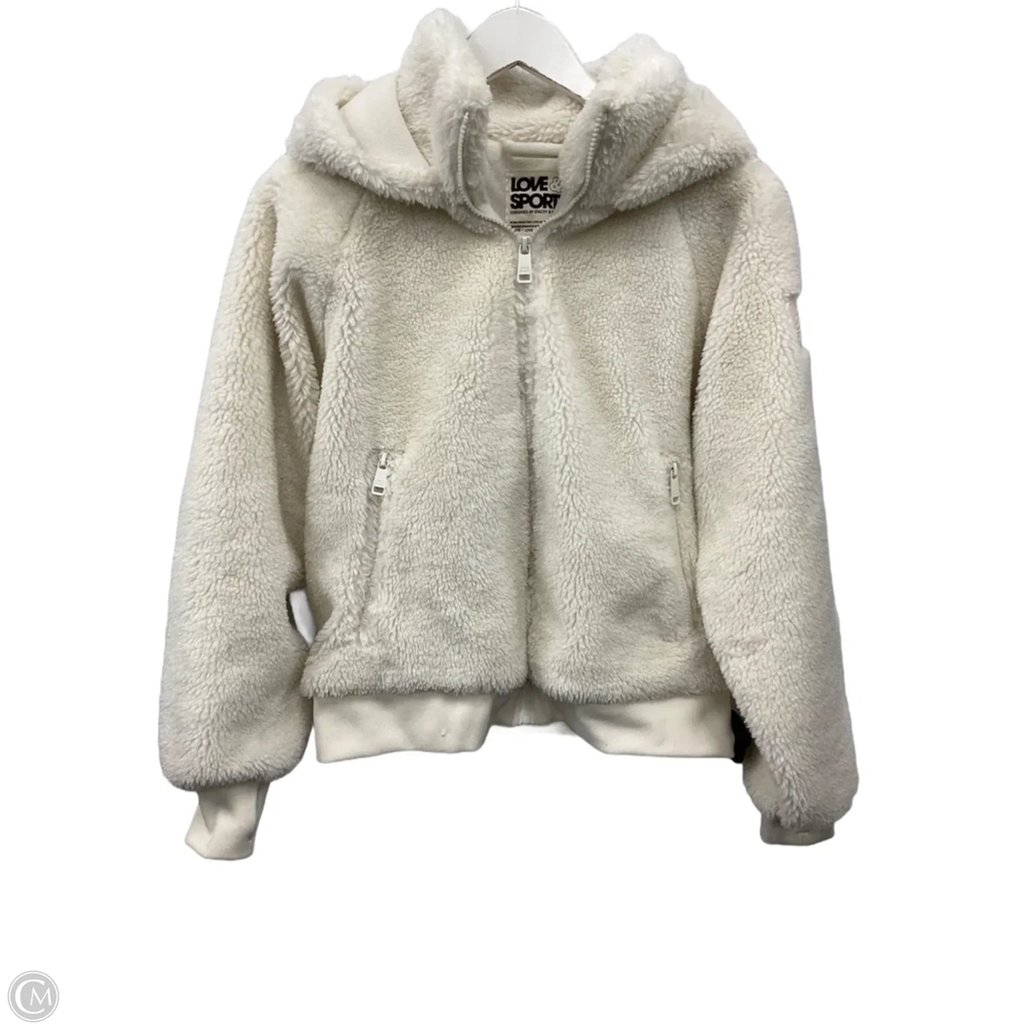 Jacket Faux Fur & Sherpa By Love & Sports In Cream, Size: Xs