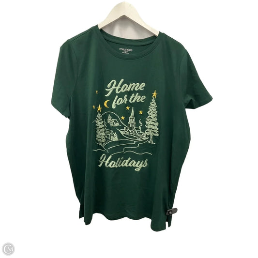 Top Short Sleeve By Maurices In Green, Size: L