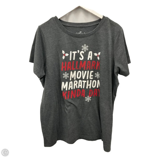 Top Short Sleeve By Clothes Mentor In Grey, Size: L