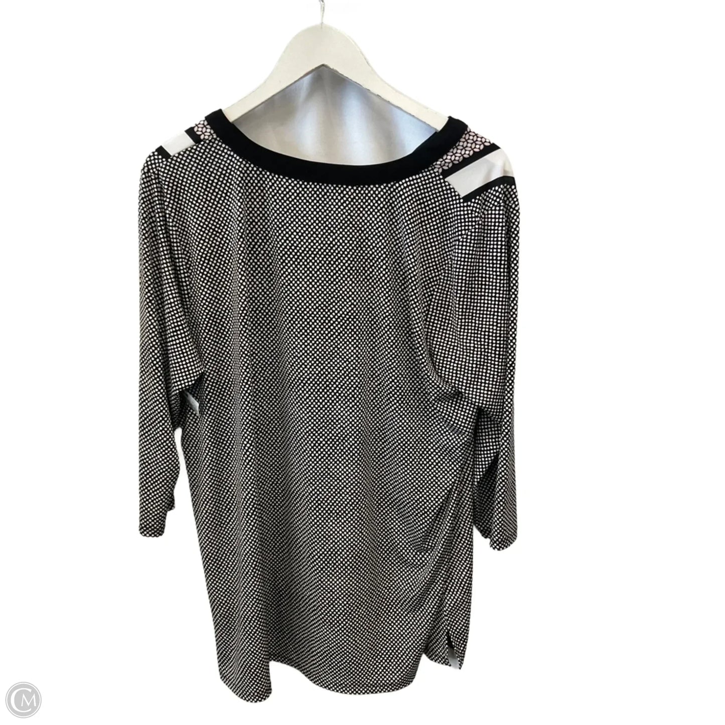 Top 3/4 Sleeve By Jones New York In Polkadot Pattern, Size: 1x