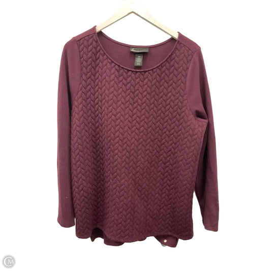 Top Long Sleeve By Lane Bryant In Maroon, Size: L