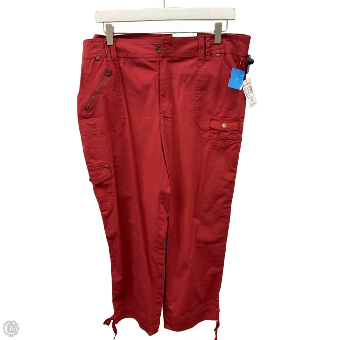 Pants Cropped By Westport In Red, Size: 14