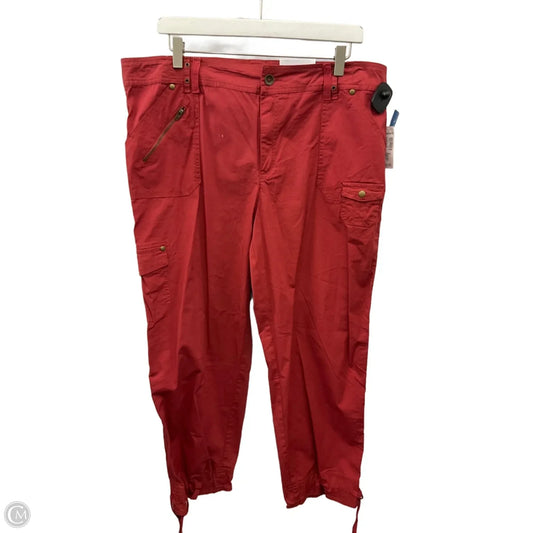 Pants Cropped By Westport In Red, Size: 16