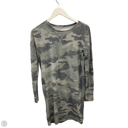 Tunic Long Sleeve By Lucky Brand In Camouflage Print, Size: Xs